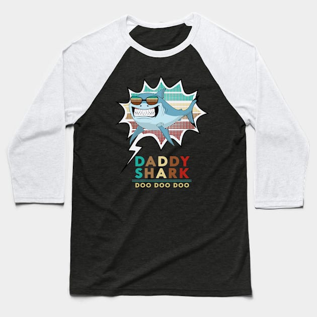 Daddy Shark Baseball T-Shirt by MasliankaStepan